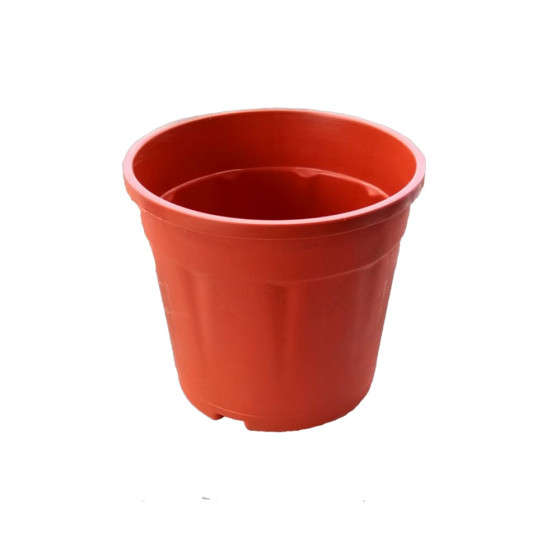 Round 4 inch Plastic Pot for Succulents , Cactus , Rooting -Brown Colour