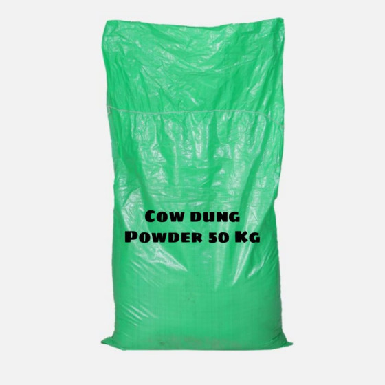Cow Dung Manure - 50kg - Pure Cow Dung Manure for Plants Growth Nutrition