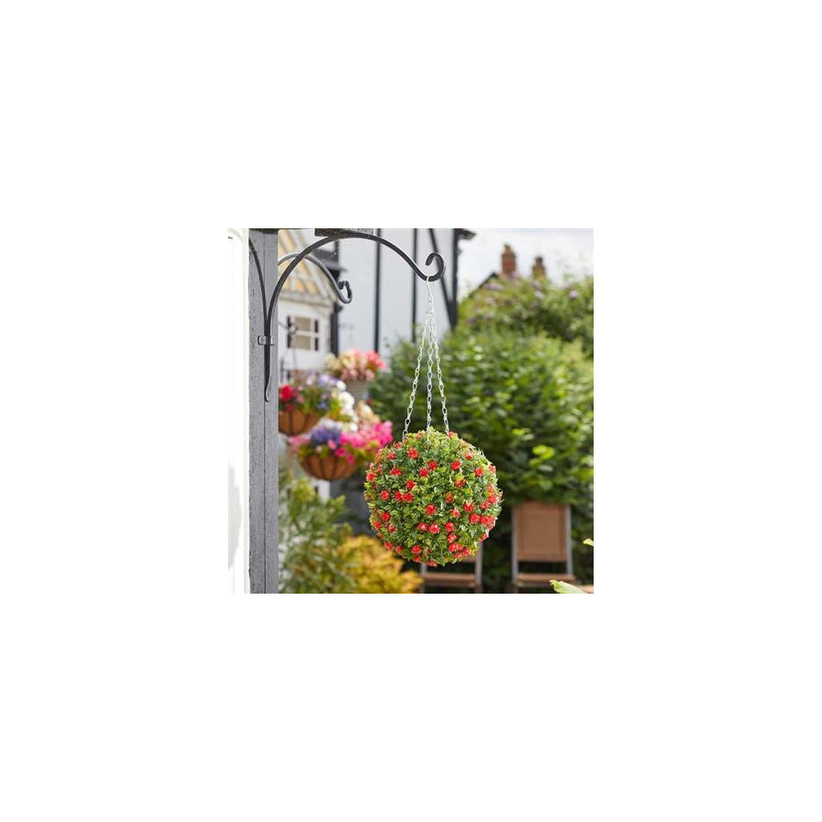 Plastic Hanging Ball Pot Planter - Pink Colour