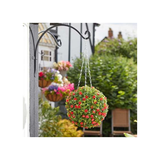 Plastic Hanging Ball Pot Planter combo - 5 Pieces(Red, Violet, Pink, Green, Blue)