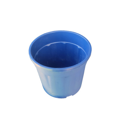 Round 4 inch Plastic Pot for Succulents , Cactus , Rooting -Blue Colour