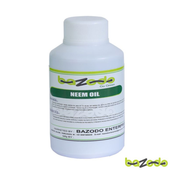 Neem Oil Pesticide-(100 ml to 5 Litre)(Water Soluble-2200 PPM) For Spray on Plants & Garden
