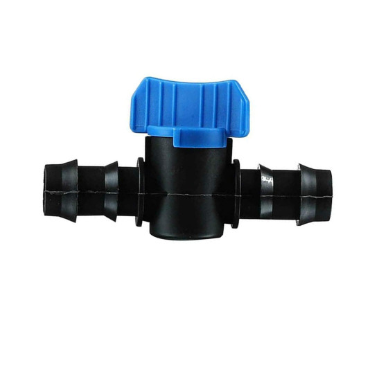 Straight Connector with Tap - (Pack of 10) For 16mm Line - Drip Irrigation Set