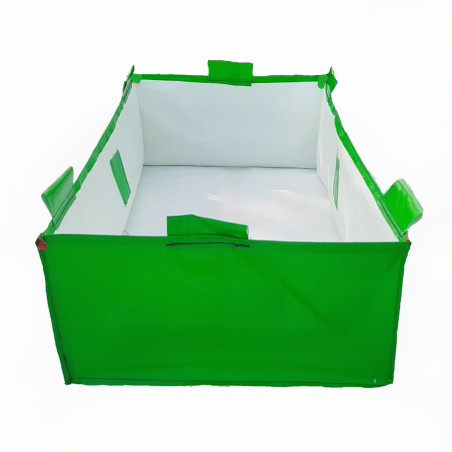 60 x 24 x 18 Inch (5 x 2 x 1.5 Ft) - 400 GSM HDPE Rectangular Grow Bag With PVC Pipe Loops