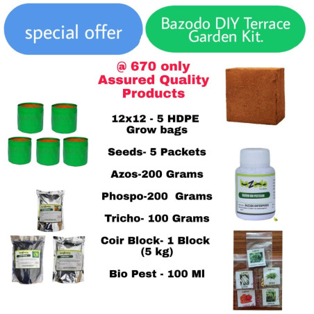 Bazodo DIY Terrace Garden Kit- Small Pack for Starters At Assured Quality Products