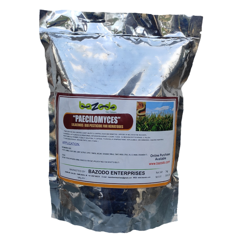 PAECILOMYCES Lilacinus  Bio Pesticide for NEMATODES - 1Kg Pack - Bazodo