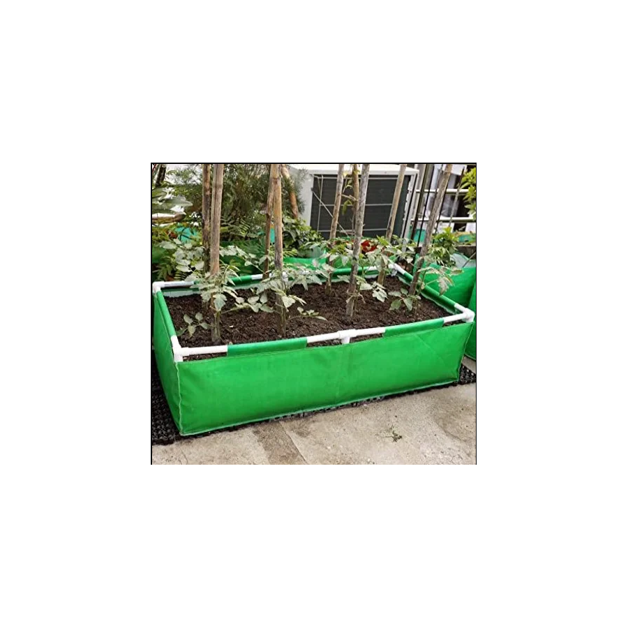 36 x 24 x 12 Inch( 3 x 2 x 1 Ft) - 400 GSM HDPE Rectangular Grow Bag With Supporting PVC Pipes