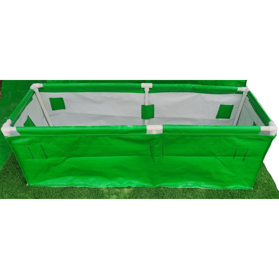 60 x 24 x 18 inch(5 x 2 x 1.5 Ft)-400 GSM HDPE Rectangular Grow Bag With Supporting Pvc Pipes