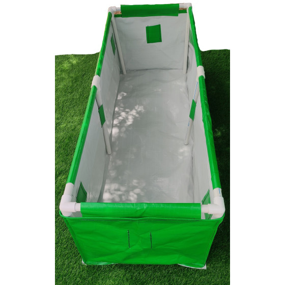 60 x 24 x 18 inch(5 x 2 x 1.5 Ft)-400 GSM HDPE Rectangular Grow Bag With Supporting Pvc Pipes