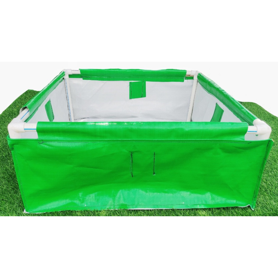 36 x 36 x 12 Inch(3 x 3 x 1 Ft)- 400 GSM HDPE Rectangular Grow Bag With Supporting Pvc Pipes