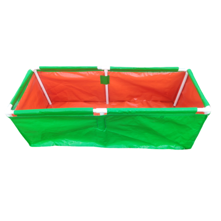 60 x 24 x 18 Inch (5 x 2 x 1.5 Ft) - 220 GSM Rectangular Grow Bag With Supporting Pvc Pipes
