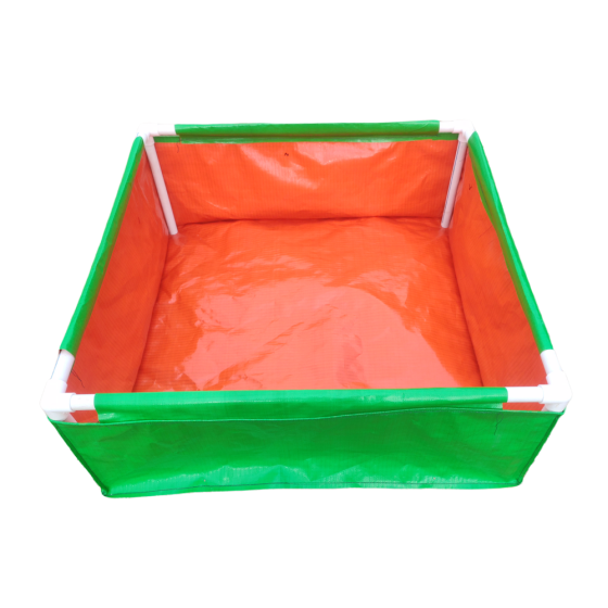 36 x 36 x 12 Inch (3 x 3 x 1 Ft) - 220 GSM HDPE Rectangular Grow Bag With Supporting Pvc Pipes