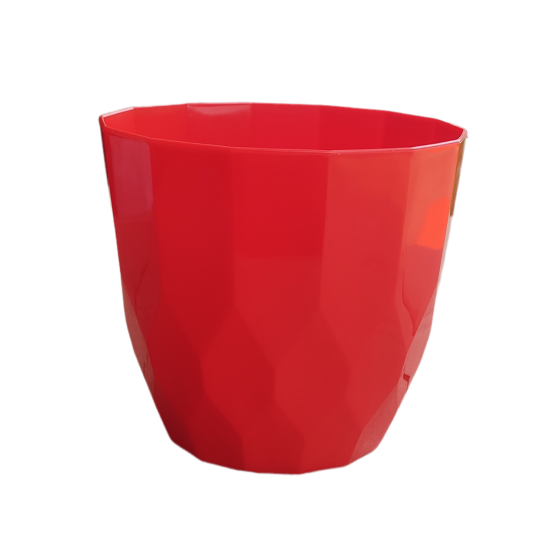 Orchid Indoor Tabletop Small Planter Plastic Pot - Red Color - Bazodo