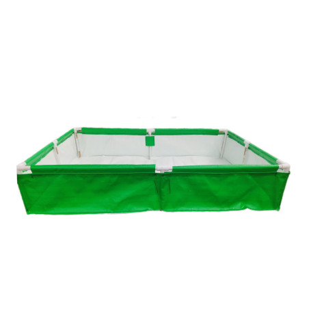 72 x 48 x 12 Inch( 6 x 4 x 1 Ft) - 400 GSM HDPE Rectangular Grow Bag With Supporting PVC Pipes
