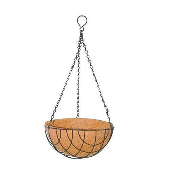 12 Inch Coir Hanging Pot With Liner and Chain full Set - 1 Piece