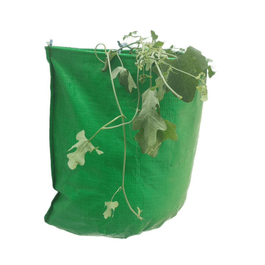 HDPE 220 GSM Vertical Hanging Grow Bag - (12 x 12 x 06 Inches ) - With Nylon 3 MM Rope