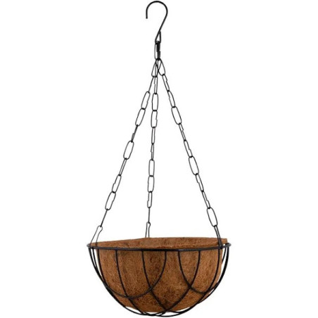 6 Inch Coir Hanging Pot basic with Hanging chain and Liner