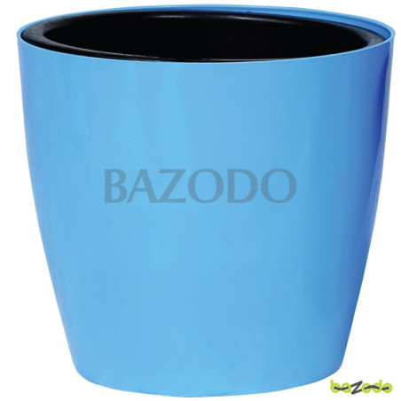 Self Watering Indoor Plastic Pot With Inner Pot Set - Blue Colour - Bazodo