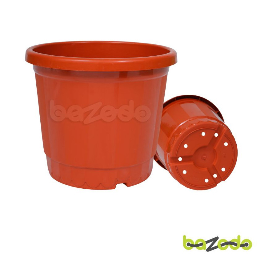 Bazodo Plastic Pot 12 inch - Terracotta Colour