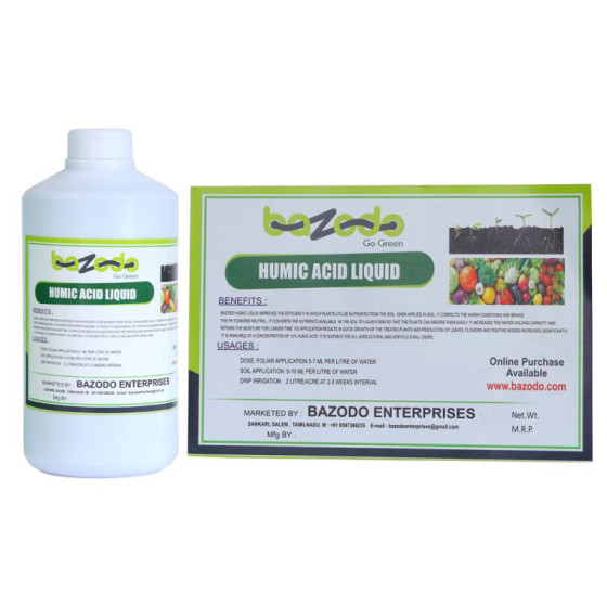 Humic Acid - (250 ml to 1 Litre) for Plant Instant Growth - Home Garden