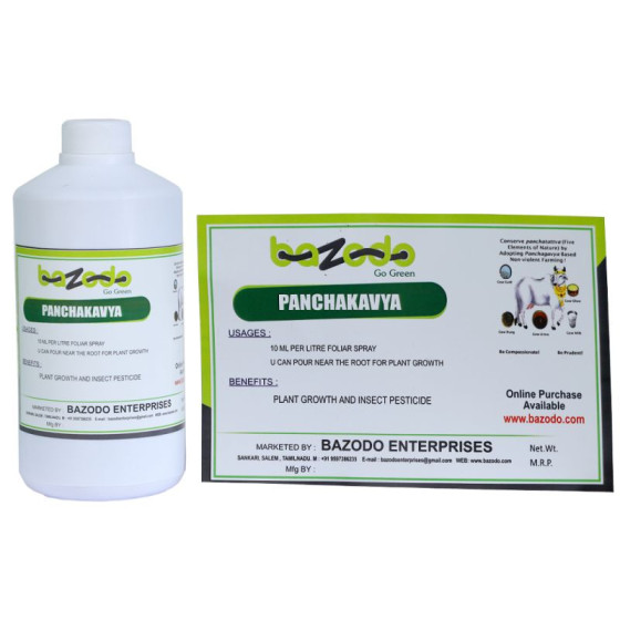 Panchakaviya Liquid- (500 Ml to 5 Litre) for Organic Plant growth Promoter and Pesticides-Bazodo