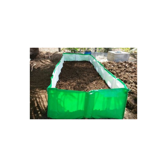 Vermibed - (12 x 4 x 2) (400 Gsm) - HDPE Quality Laminated - UV Treated -7 Years Life Vermicompost bed - Bazodo