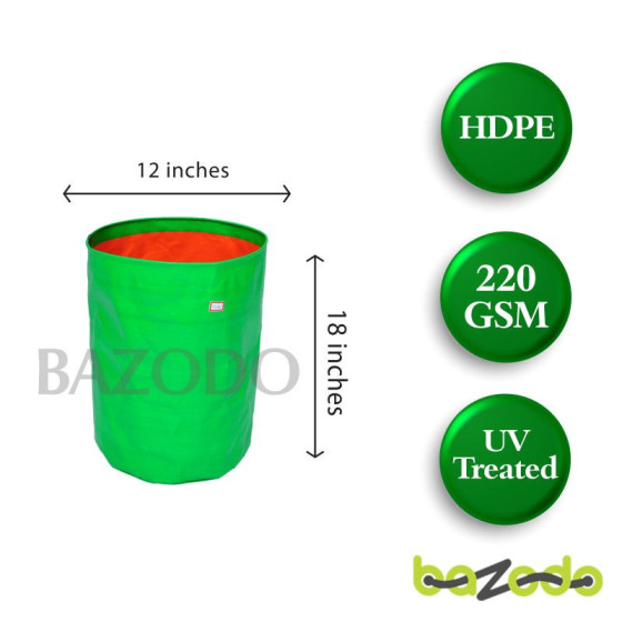 Bazodo HDPE Grow Bag 12 x 18 inch ( 1 x 1.5 feet ) - Round