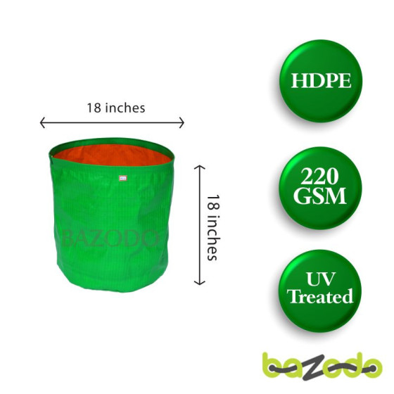 HDPE Grow Bag 18 x 18 inch ( 1.5 x 1.5 feet ) - Round | Bazodo