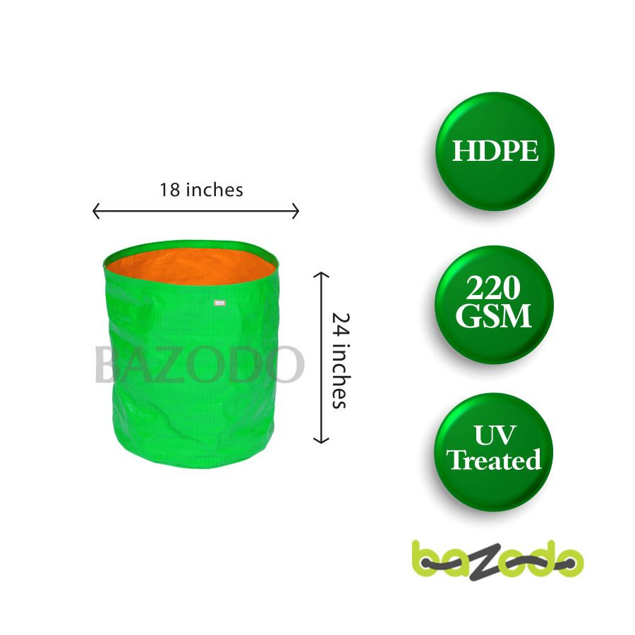 Bazodo - HDPE Grow Bag 18 x 24 inch ( 1.5 x 2 feet ) - Round