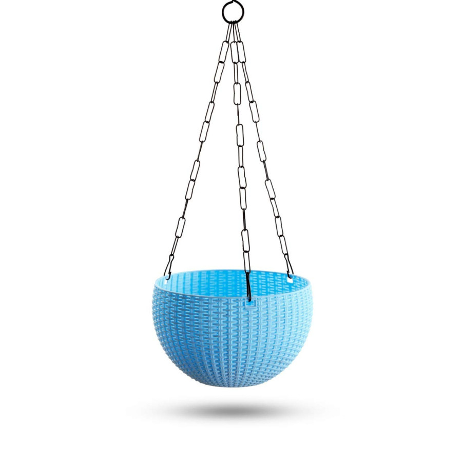 Ultra Model Virgin Plastic Hanging Pot - Blue Color - Bazodo