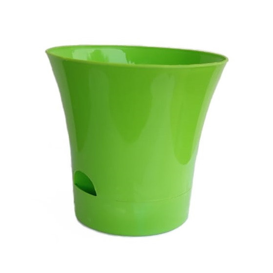 Self Watering Plastic Pots For Indoor Plants - Green Color - Bazodo