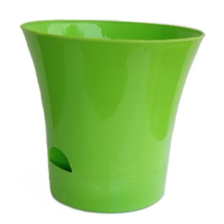 Self Watering Plastic Pots For Indoor Plants - Green Color - Bazodo