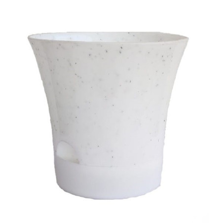 Self Watering Plastic Pots For Indoor Plants - White Color - Bazodo