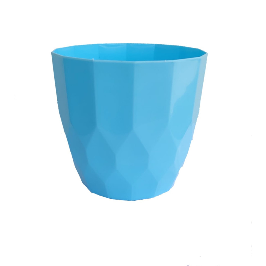 Orchid Indoor Tabletop Small Planter Plastic Pot - Blue Color - Bazodo